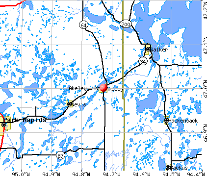 Akeley, MN map