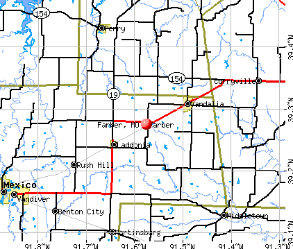 Farber, MO map
