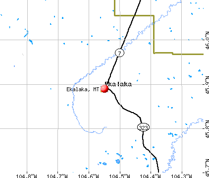 Ekalaka, MT map