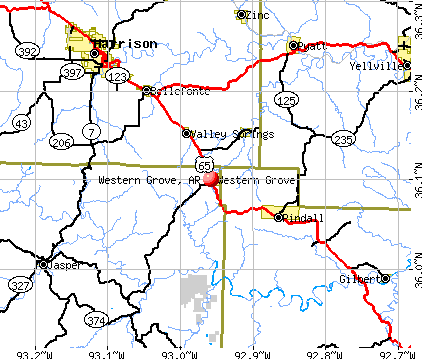 Western Grove, AR map