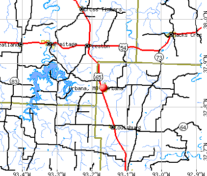 Urbana, MO map