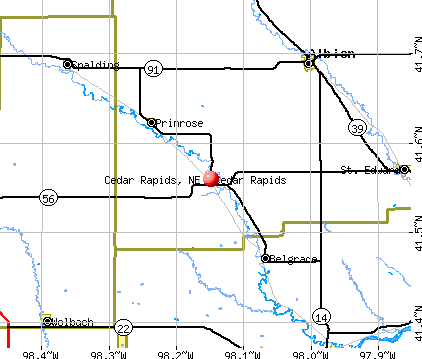 Cedar Rapids, NE map