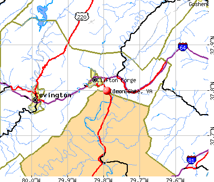 Iron Gate, VA map