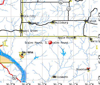 Scales Mound, IL map