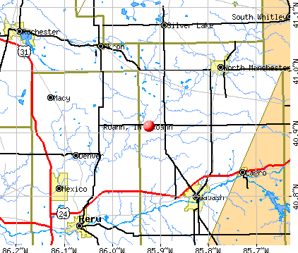 Roann, IN map