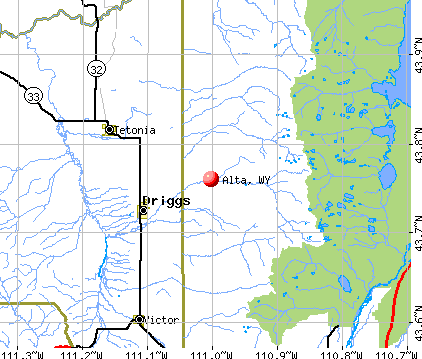 Alta, WY map