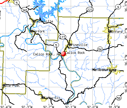 Calico Rock, AR map