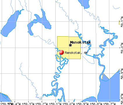 Manokotak, AK map