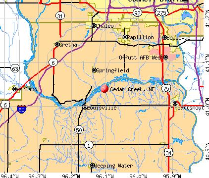 Cedar Creek, NE map