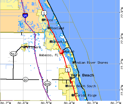 Wabasso, FL map
