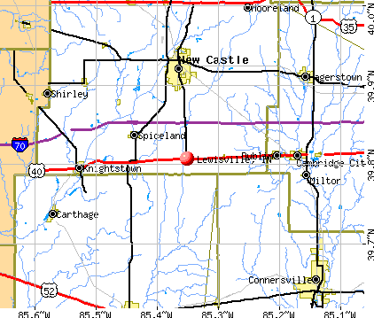 Lewisville, IN map