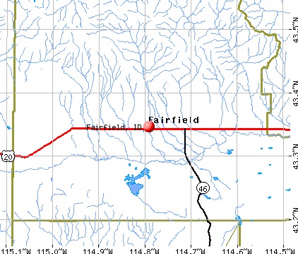 Fairfield, ID map