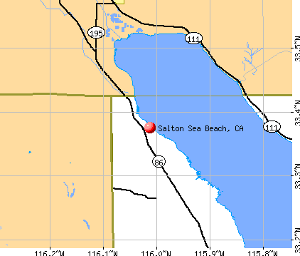 Salton Sea Beach, CA map