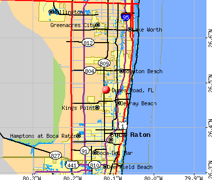 Dunes Road, FL map