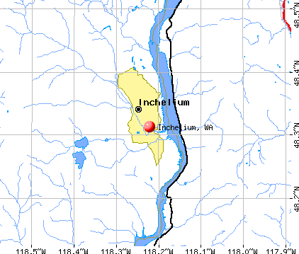 Inchelium, WA map