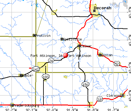 Fort Atkinson, IA map