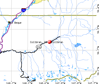 Collbran, CO map