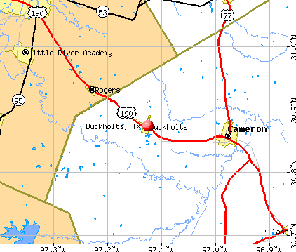 Buckholts, TX map