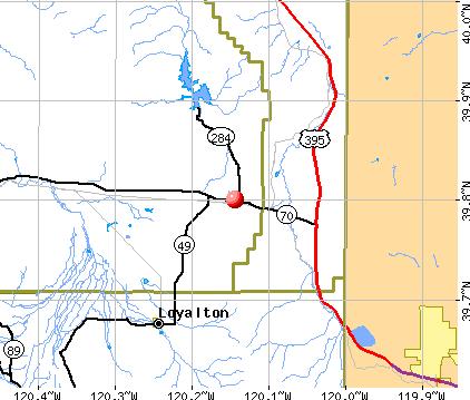 Chilcoot-Vinton, CA map