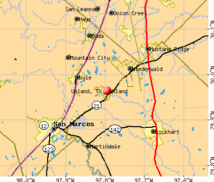 Uhland, TX map