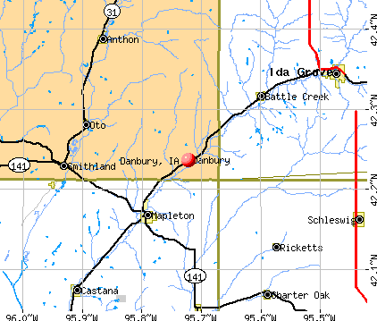 Danbury, IA map