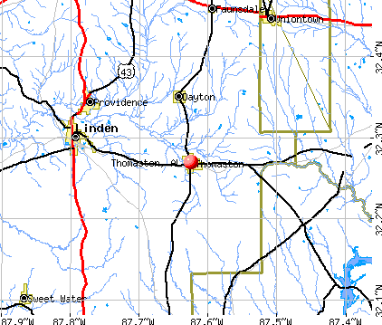 Thomaston, AL map