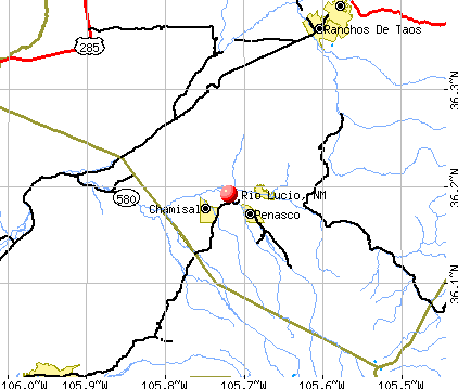 Rio Lucio, NM map
