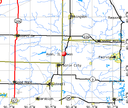 Avon, IL map