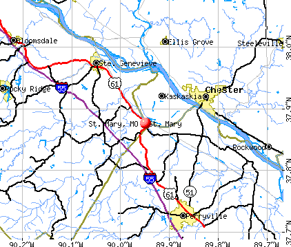 St. Mary, MO map