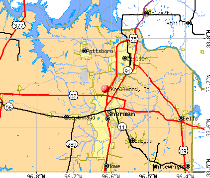 Knollwood, TX map