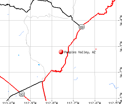 Peeples Valley, AZ map