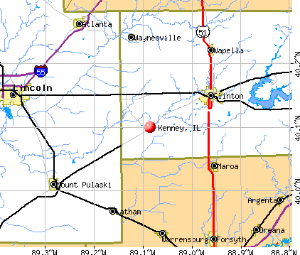 Kenney, IL map