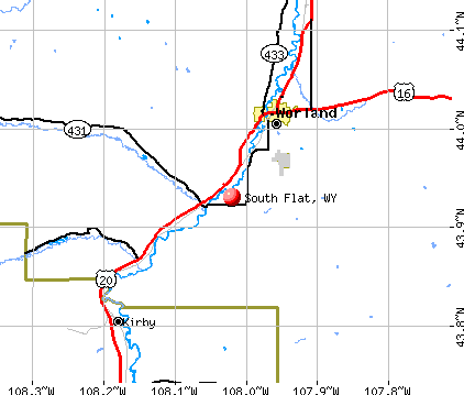 South Flat, WY map