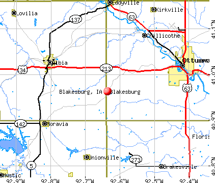 Blakesburg, IA map