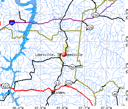 Lobelville, TN map