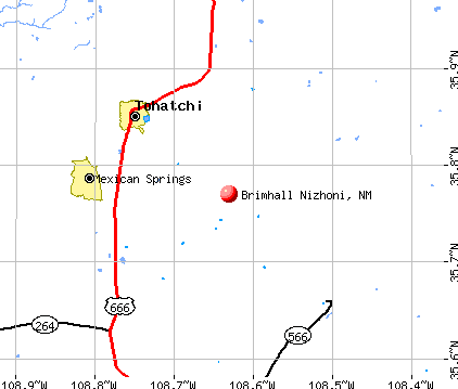 Brimhall Nizhoni, NM map