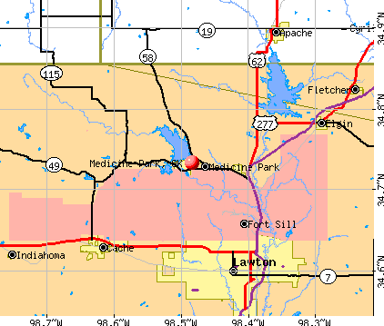 Medicine Park, OK map