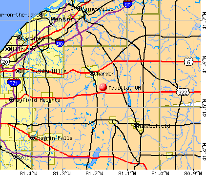Aquilla, OH map