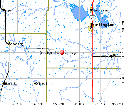 Gridley, KS map