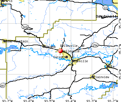 Belleville, AR map