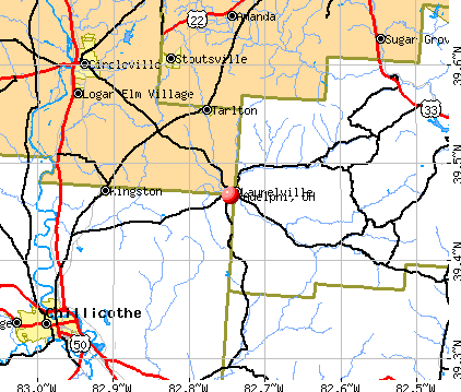 Adelphi, OH map