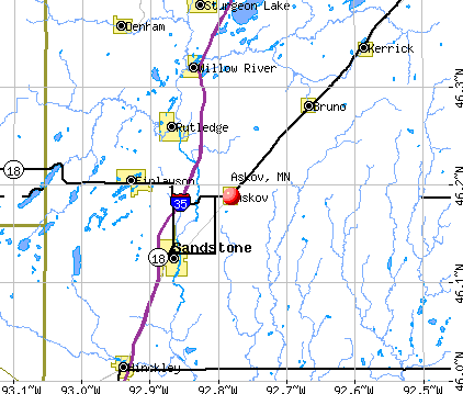 Askov, MN map
