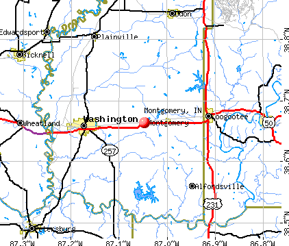 Montgomery, IN map