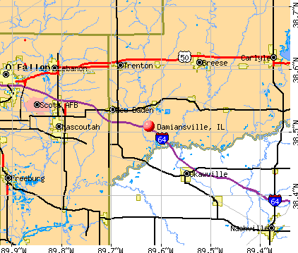 Damiansville, IL map