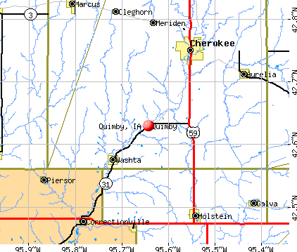 Quimby, IA map