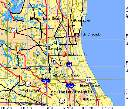 Mettawa, IL map