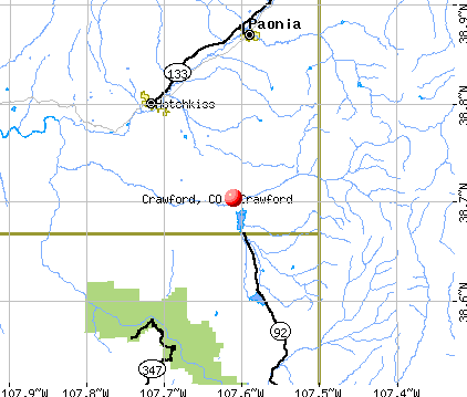 Crawford, CO map