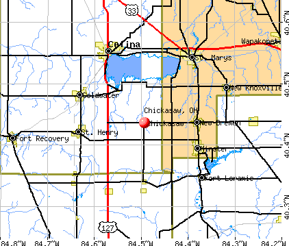 Chickasaw, OH map