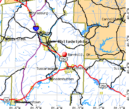 Barnhill, OH map