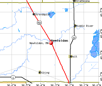 Newfolden, MN map